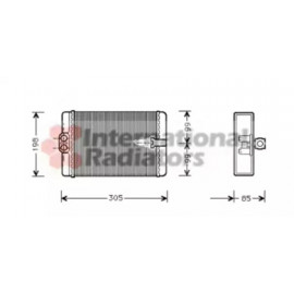 Радіатор опалювача W 202  H / A 03/97- (Van Wezel)