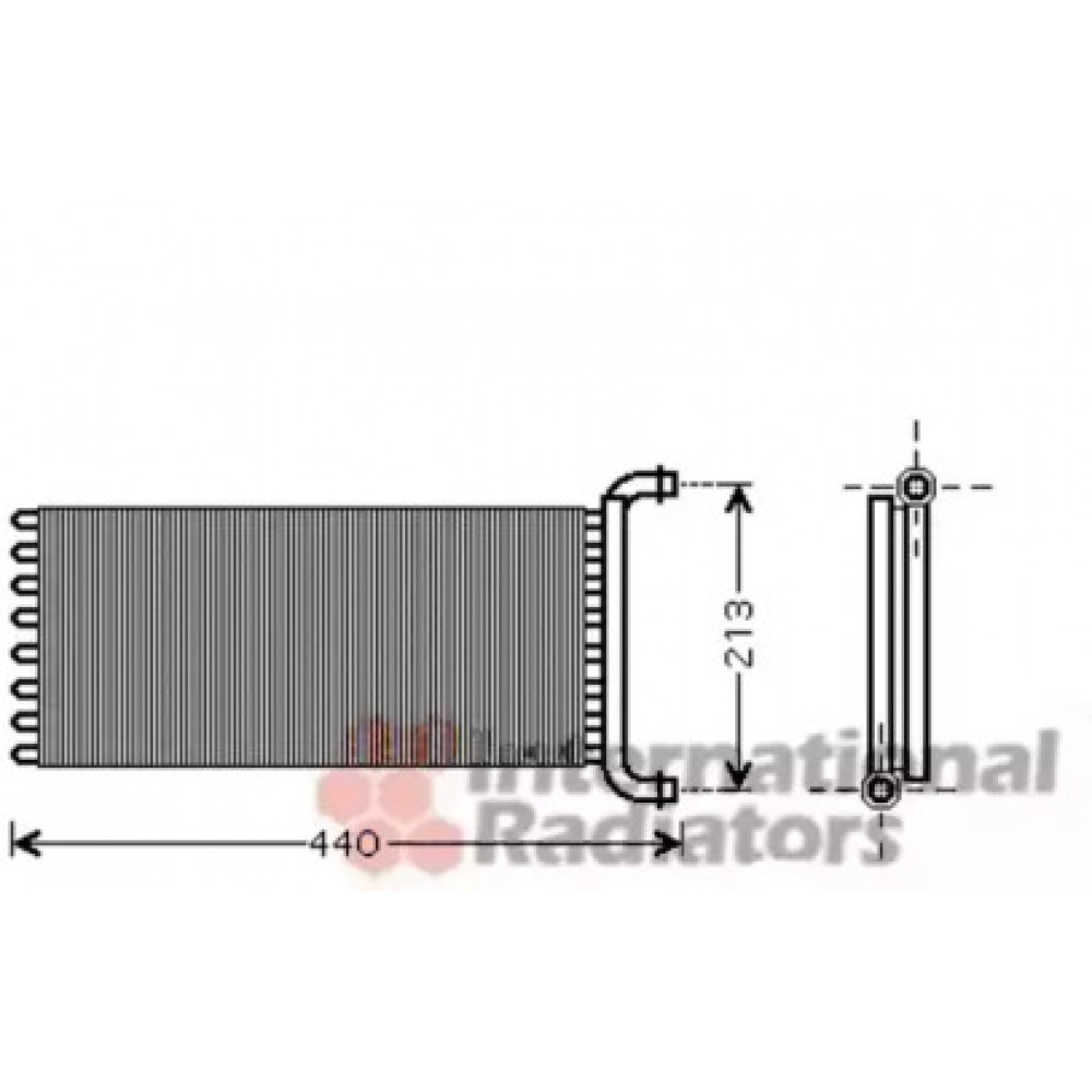 Радиатор отопителя MERCEDES SPRINTER W 906 (06-) (пр-во Van Wezel)