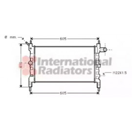 Радиатор охлаждения двигателя ASTRA F 1.4/1.6 LONG PIN (Van Wezel)