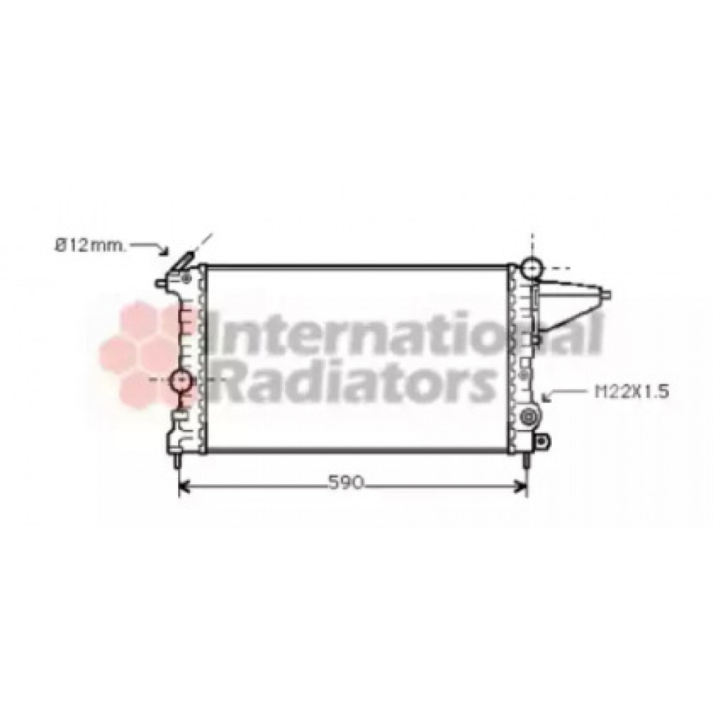 Радиатор охлаждения двигателя VECTRA A 1.4/1.6 MT 88-95 (Van Wezel)