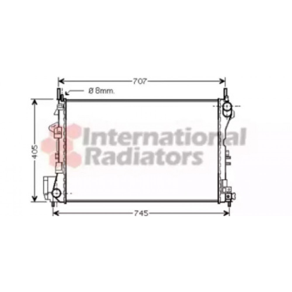 Радиатор охлаждения двигателя VECTRA C/SIGNUM 16/18 02- (Van Wezel)