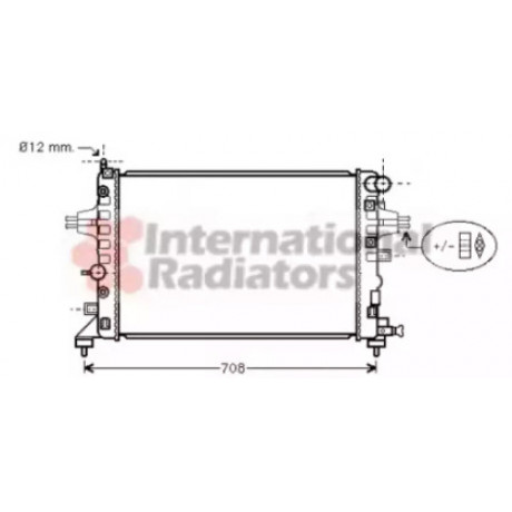 Радиатор охлаждения OPEL ASTRA H (04-) (пр-во Van Wezel)