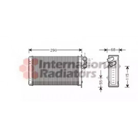 Радіатор опалювача P405/P406 ALL MT/AT 87-99 (Van Wezel)  Радіатор опалювача P405/P406 ALL MT/AT 87-99 (Van Wezel)