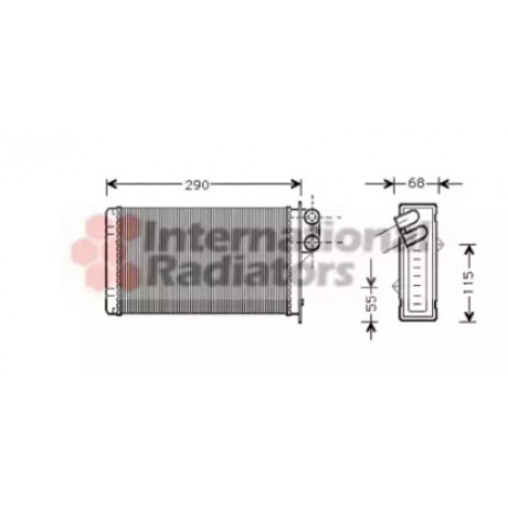 Радиатор отопителя P405/P406 ALL MT/AT 87-99 (Van Wezel)