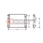 Радіатор CLIO2/LOGAN/KANGOO 15D 01 (Van Wezel) 