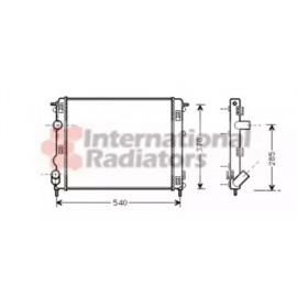 Радіатор CLIO2/LOGAN/KANGOO 15D 01 (Van Wezel)