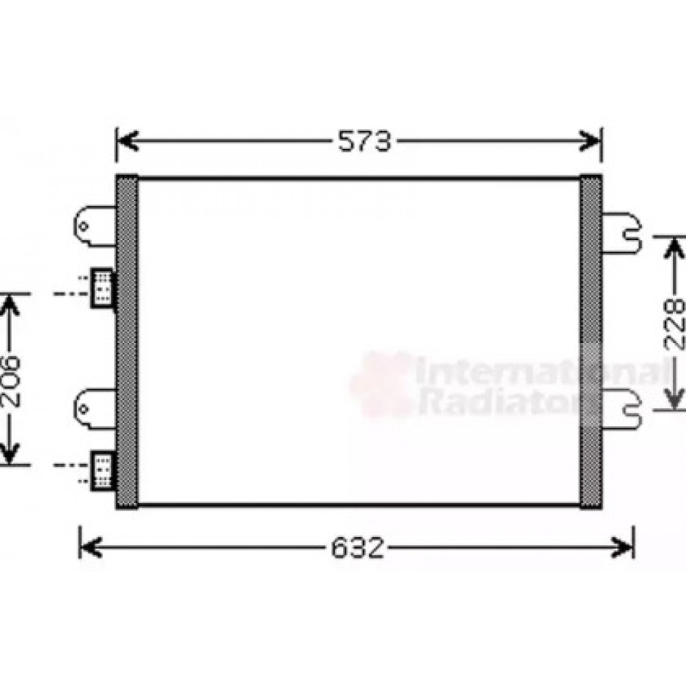 Радиатор кондиционера DACIA LOGAN (04-) (пр-во Van Wezel)