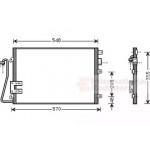 Конденсер кондіционера Renault (вир-во Van Wezel) 