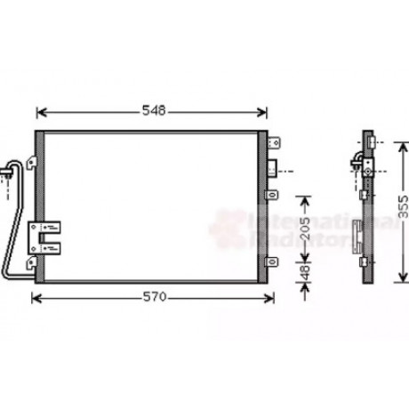 Конденсер кондіционера Renault (вир-во Van Wezel)