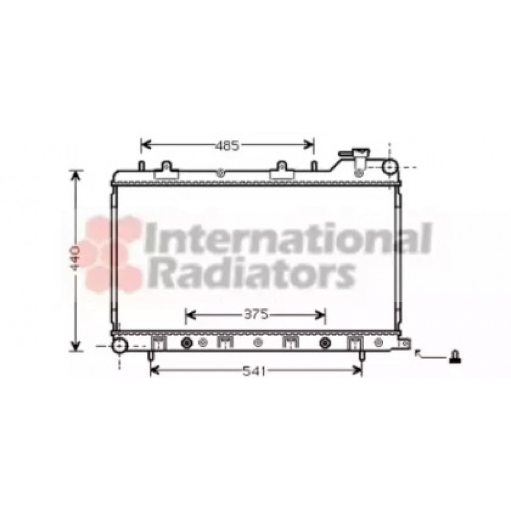Радиатор охлаждения двигателя FORESTER 20i MT/AT 02- (Van Wezel)