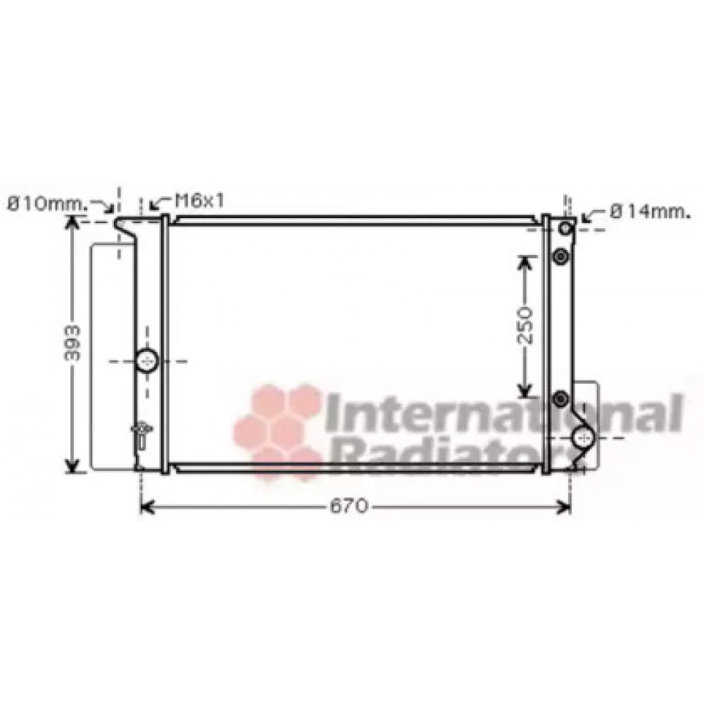 Радиатор охлаждения TOYOTA AURIS/AVENSIS/COROLLA (пр-во Van Wezel)