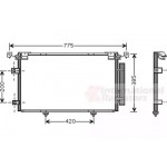 Конденсор кондиционера CAMRY ALL 01-05 (Van Wezel) 