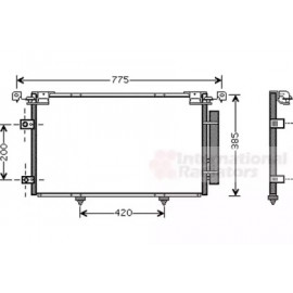 Конденсор кондиціонера CAMRY ALL 01-05 (Van Wezel)