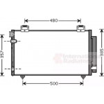 Конденсор кондиціонера AVENSIS 16i/18i/20D4d 03- (Van Wezel) 
