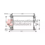 Радіатор V70 ALL 00-07/S80 20/4/9 (Van Wezel) 