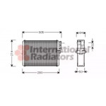 Радіатор опалювача HEATER S60/XC70/V70/S80 (Van Wezel) 