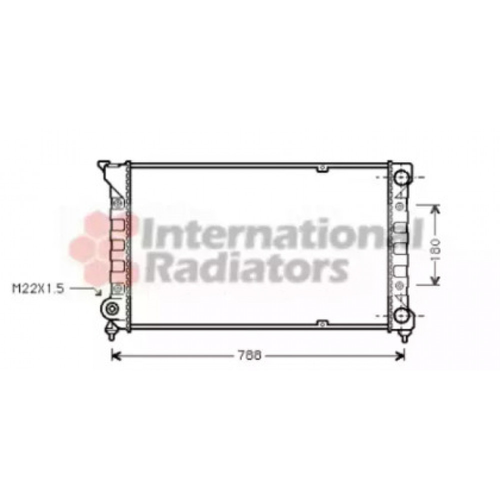Радиатор охлаждения двигателя PASSAT 3 16/18/20 88-92 (Van Wezel)