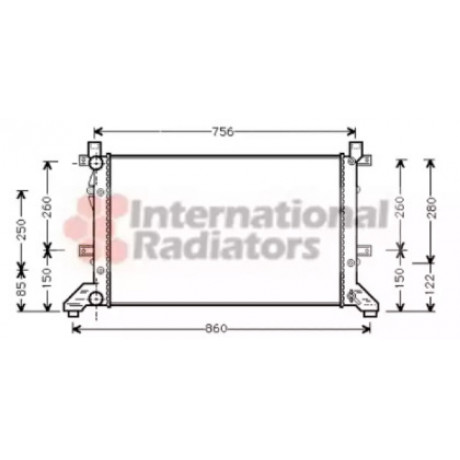 Радиатор охлаждения двигателя VW LT 23/25Td/28Td MT 96- (Van Wezel)