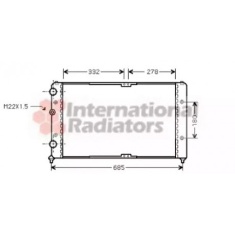 Радиатор охлаждения двигателя POLO/CADDY/INCA MT 95-05 (Van Wezel)