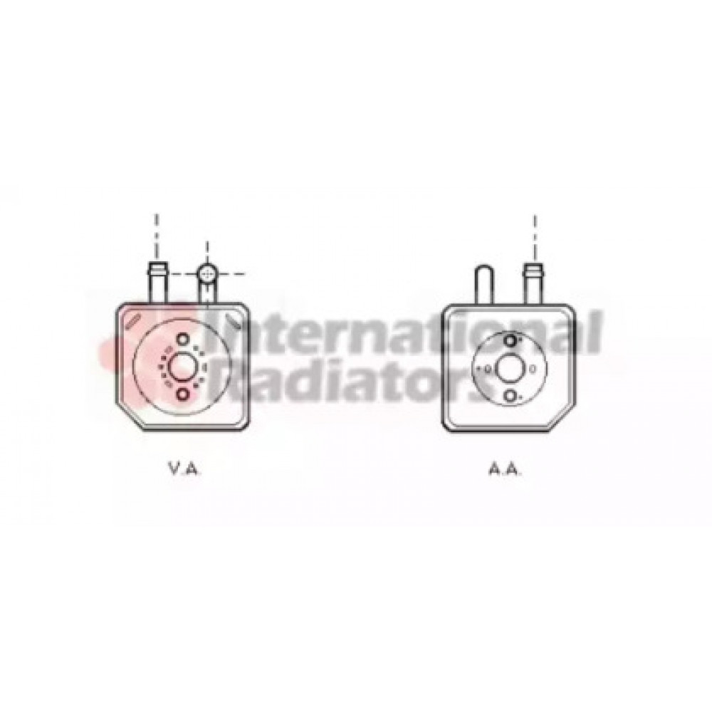 Радиатор масляный AUDI, VW (пр-во Van Wezel)