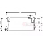 Конденсор кондиционера PASSAT4 ALL MT/AT 93-96 (Van Wezel) 
