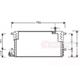 Конденсор кондиціонера PASSAT4 ALL MT/AT 93-96 (Van Wezel)