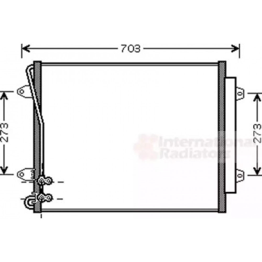 Конденсатор кондиционера VOLKSWAGEN  PASSAT (пр-во Van Wezel)