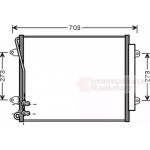 Конденсатор кондиционера VOLKSWAGEN  PASSAT (вир-во Van Wezel) 