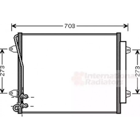 Конденсатор кондиционера VOLKSWAGEN  PASSAT (пр-во Van Wezel)