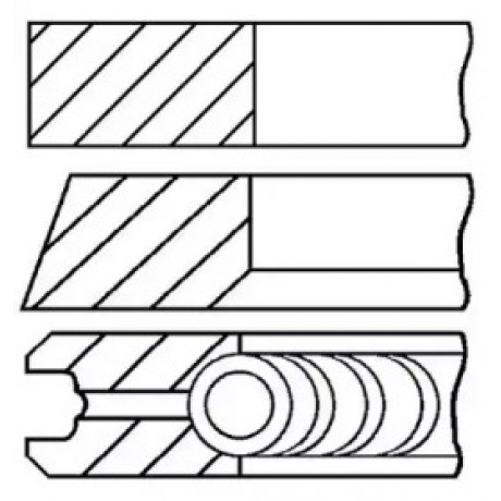 Кольца поршневые VAG 80,01 1,9D/TD-2,4D (пр-во GOETZE)