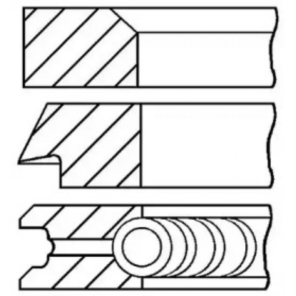 Кольца поршневые FIAT 84,00 1,6/1,8/2,0 (пр-во GOETZE)