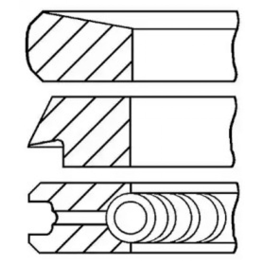 Кольца поршневые FORD 4 Cyl. 82,50 2,5 x 2,0 x 3,0 mm (пр-во GOETZE)