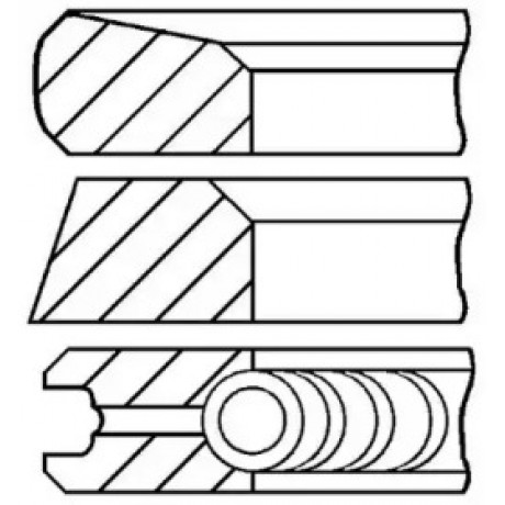 Кольца поршневые FORD 93.67 (2.5/2/4) D25/D25T 4GB (пр-во GOETZE)