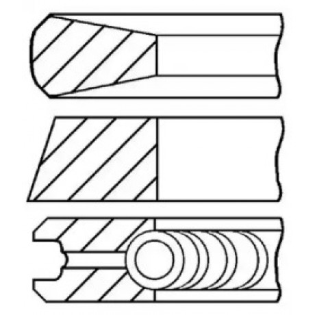 Кольца поршневые FIAT 2,8 TD 4 Cyl. 94,40 2,50 x 2,00 x 2,50 mm (пр-во GOETZE)