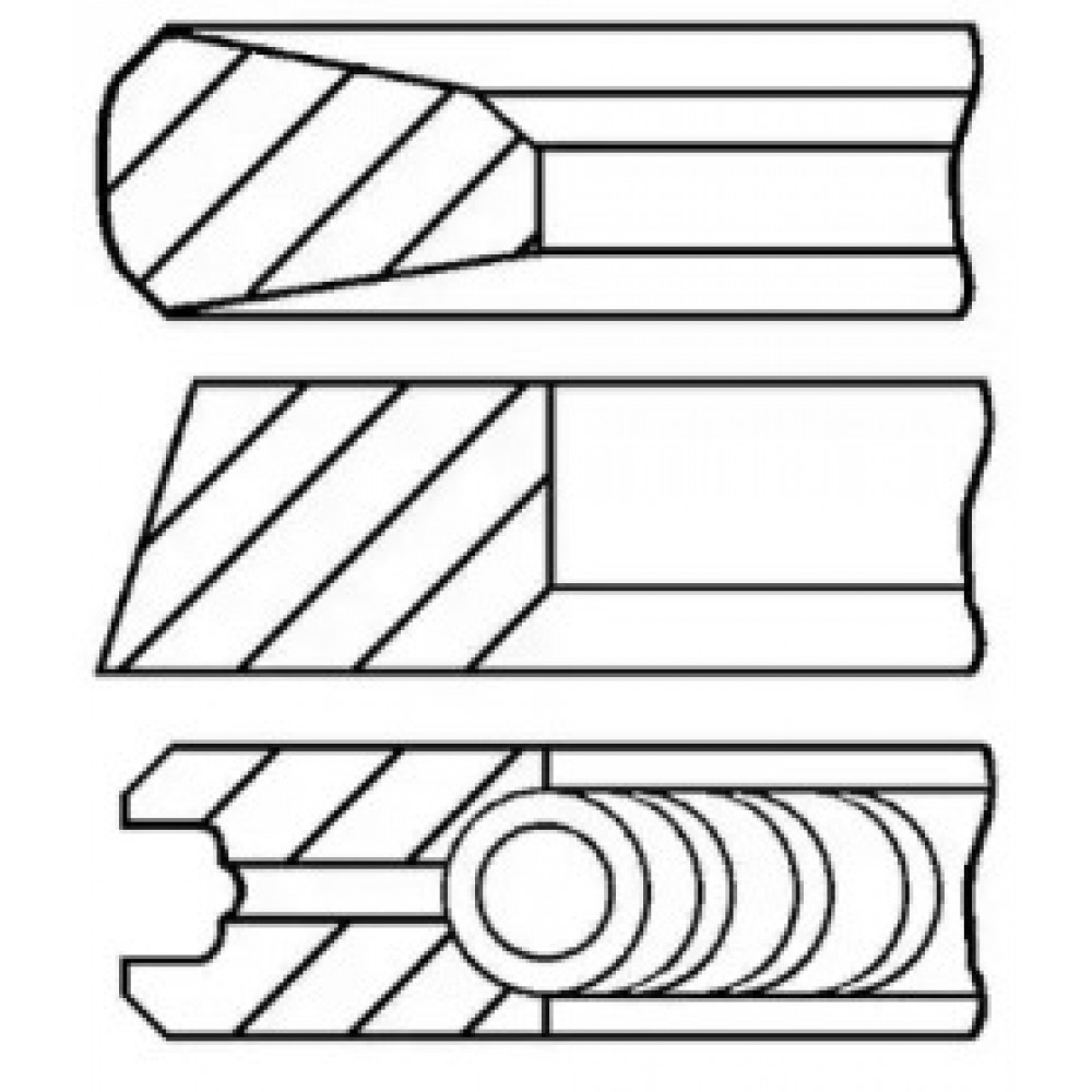 Кольца поршневые DEUTZ 100.0 (2.94/2.55/5) F3L911/F4L911/F2L812,F3/4/5/6L91 (пр-во Goetze)