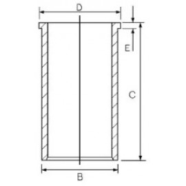 Поршнева гiльза RENAULT 80,00 1,9D F8Q (вир-во Goetze)