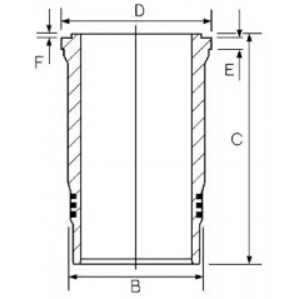 Гильза цилиндра MAN 120.0 D2066LF/LOH/LUH (пр-во Goetze)