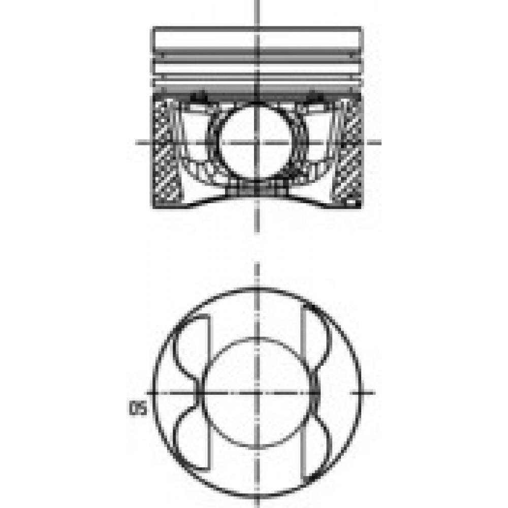 Поршень MB 83,51mm OM 642 3,0TDi 05- 1-3 цил. (пр-во KS)