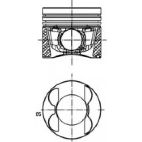 Поршень MB 83,51mm OM 642 3,0TDi 05- 1-3 цил. (пр-во KS)