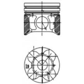 Поршень PSA/FORD 75,50 1.6 TDCi 16V DV6UTED4/G8DA/HHDA Euro 4 (вир-во KS)