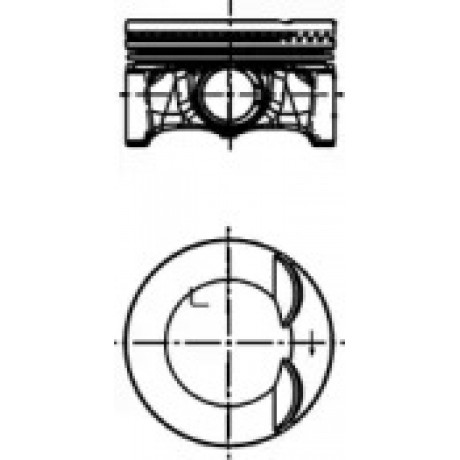 Поршень VW 83,01 2,0 TFSI CADA/CCZA/CDZA/CAWB/CBFA PIN 21MM (пр-во KS)