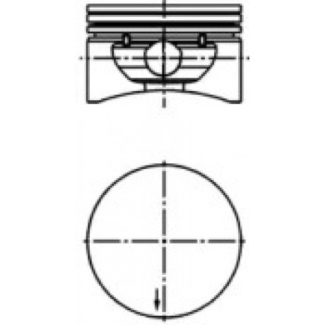 Поршень OPEL 79,00 (вир-во KS)