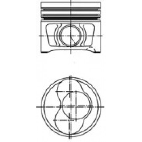 Поршень VW 81.51 BPW/BMM/BMP/BSS/BWW/CBHA (CYL 3-4) (пр-во KS)