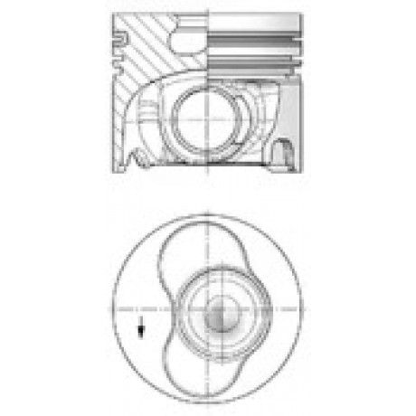 Поршень VW 81.01 T5 2.5TDi BNZ (CYL 3-5) (пр-во KS)