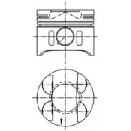 Поршень MB 88,00 OM611/612/613 d30 (пр-во KS)