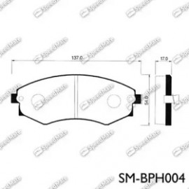 Колодки гальмівні дискові (F) HYUNDAI SONATA II, III (вир-во SPEEDMATE, Korea)  Колодки гальмівні дискові (F) HYUNDAI SONATA II, III (вир-во SPEEDMATE, Korea)