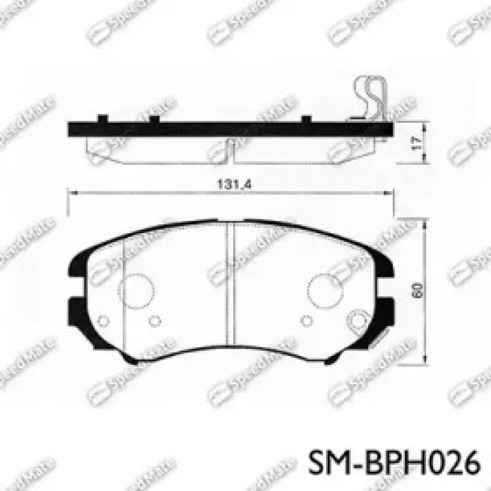 Колодки гальмівні дискові (F) HYUNDAI / KIA (вир-во SPEEDMATE, Korea)