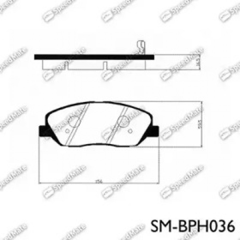 Колодки гальмівні диск. SSANGYONG ACTYON, REXTONE (вир-во SPEEDMATE, Korea)