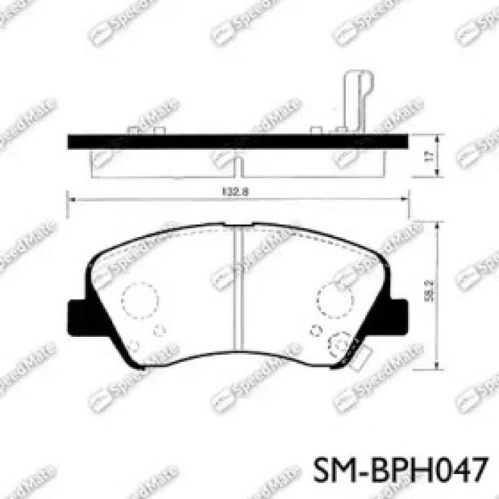 Колодки тормозные дисковые (F) HYUNDAI ACCENT  (пр-во SPEEDMATE, Korea)