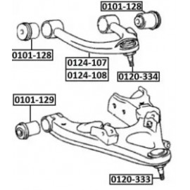 Опора шаровая TOYOTA FJ, LAND CRUISER 98- перед. мост с двух сторон (Пр-во FEBEST)